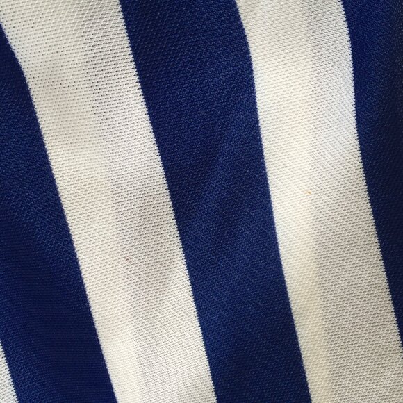 VTG Maska Ultrafil Referee Jersey Small White Blue Striped Long Sleeve Full Zip - Picture 7 of 9